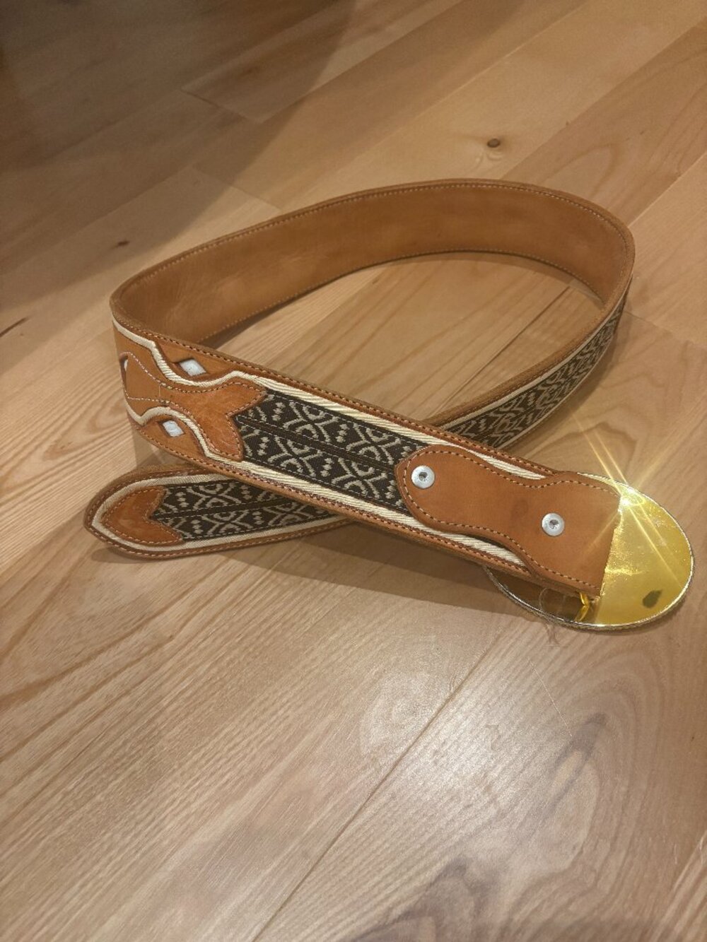 Leather Horse Buckle Belt | Size 34